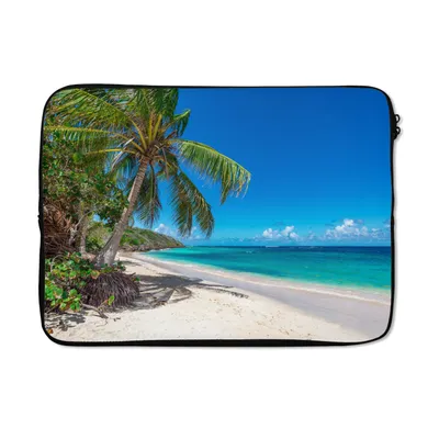 Produktbild von MuchoWow® Laptop Hülle 14 ZollStrand - Meer - Tropisch Laptoptasche - Laptoptasche - Stoßsicher - Schutzhaube