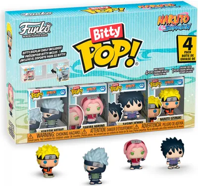 Immagine prodotto di Naruto Shippuden Bitty POP! Figure in vinile 4-pack Team 7 c/CH 2,5 cm