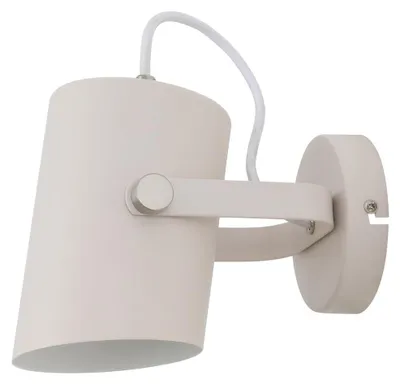 Image de Lampe murale WatioWave, douille E27, câble en tissu, couleur blanche