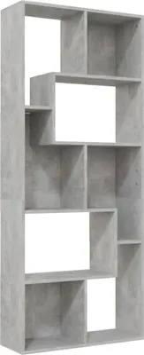 Image de vidaXL Bibliothèque gris béton 67x24x161 cm Bois composite