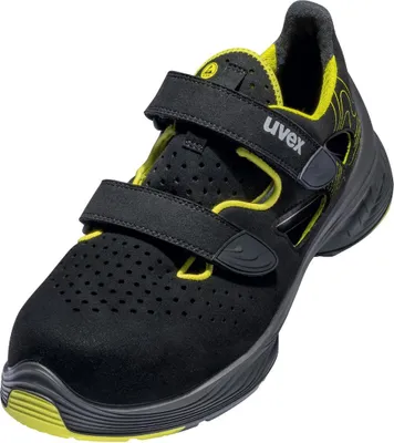 Image de sandales uvex 1 G2 S1 noir, jaune largeur 10 Gr. 41