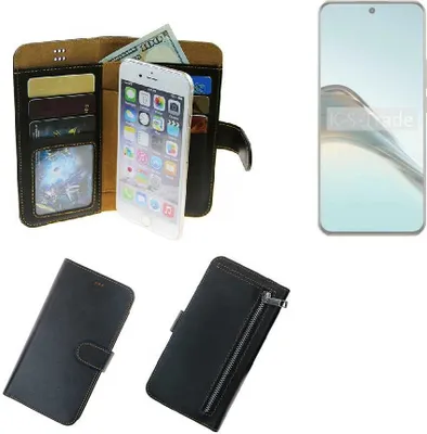 Produktbild von K-S-Trade Schutz Hülle kompatibel mit Realme 13 Pro Extreme Edition Klapphülle Case Phone cover Slim Handytasche Handy Hülle schwarz aus Kunstleder