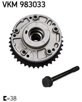 Produktbild von SKF VKM 983033 Nockenwellenversteller für BMW 3 Touring (E91) Einlass 38-Zähne