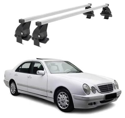 Image de Barres de toit transversales pour Mercedes Classe E W210 1995-2002 Gris, Image générée par une IA