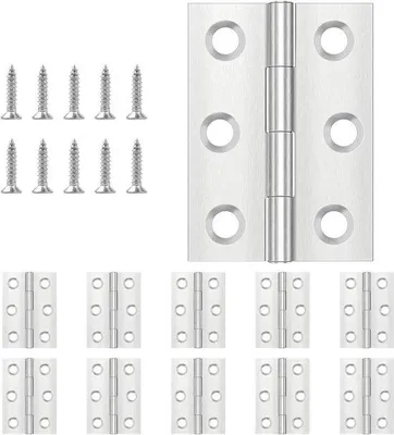 Immagine prodotto di Cerniere RVS 44 mm x 31 mm per porte interne ed esterne - 10 pezzi