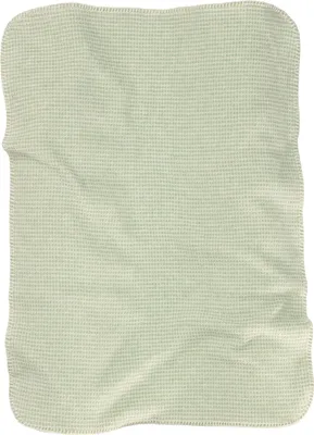 Produktbild von Biederlack Plaid mit Zierstich Lovely & Sweet Farbe Baumwolle green Größe 75 x 100