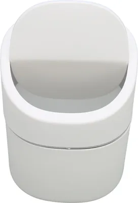 Image de Poubelle de table avec couvercle rabattable et fermeture à bouton pour réduire les odeurs, capacité de 2 litres