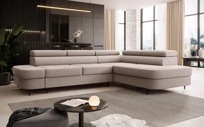 Produktbild von FurMeb24 ECKSOFA LUNA - 275 x 203 cm vena 07 - mit schlaffunktion und bettkasten - rechte seite