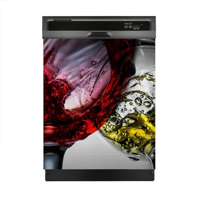Produktbild von Magnete Dekorative 60x70 cm Küche Magnetmatte Spülmaschine - Wein Glas