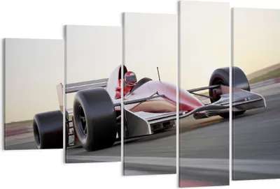 Produktbild von Bild auf Leinwand - Leinwandbild - Formel 1 Rennen Strecke Geschwindigkeit - 150x100cm - Wand Bild - Wanddeko - Leinwanddruck - Bilder - Kunstdruck - Leinwand bilder - Wandkunst - EG150x100-2423