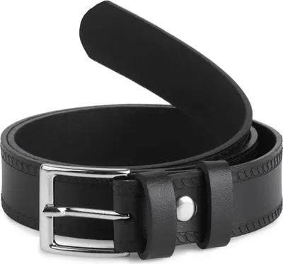 Image de Ceinture pour enfant Ladeheid en cuir K1D5 (Noir-2, 65 cm (longueur totale 84 cm))