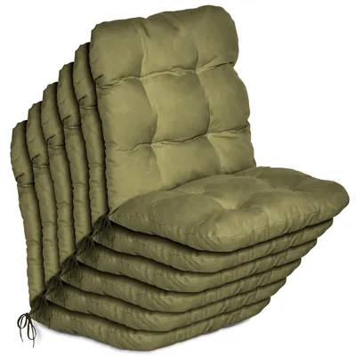 Imagen del producto de Beautissu, juego de 6 cojines para sillones reclinables, modelo Flair NL, 100x50x8 cm, color verde oliva