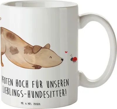 Produktbild von Mr. & Mrs. Panda Tasse Lieblings-Hundesitter - Weiß - Geschenk, Hundesitter Danke, Becher, sagen, Bedanken, Kaffeebecher, Besondere Aufmerksamkeit, Kaffeetasse, Pott