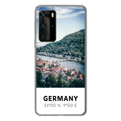 Produktbild von MuchoWow® Handyhülle Schutzhülle Hülle für Huawei P40 Pro Deutschland - Heidelberg - Sommer Silikon Softcase Handy Hülle - Schutz