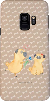 Produktbild von Mr. & Mrs. Panda Samsung Galaxy S9 Handyhülle Mops Verliebt - Hundeglück - Geschenk, Hund, Sprüche, Cover, Hülle, Knuffig, Handy Schutzhülle, Smartphone