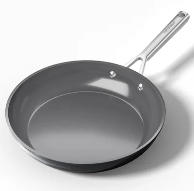 Bratpfanne 28 cm, Keramik-Diamant-Titanium, antihaft, Induktion, grau