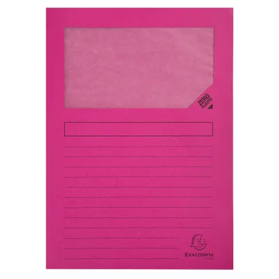 Produktbild von Exacompta 10x 10 Fenstermappen, A4, 160g, plastikfrei, sortiert, 50200E