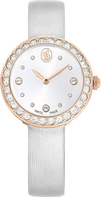 Image de Swarovski Matrix Tennis Uhr, Schweizer Produktion, Lederarmband, Grau, Roségoldfarbenes Finish MATRIX TENNIS:LS GRAY/WHT/PRO 5710105
