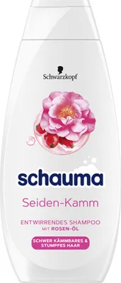 Produktbild von Schauma Shampoo Seiden Kamm mit Rosen Öl für stumpfes Haar 400ml
