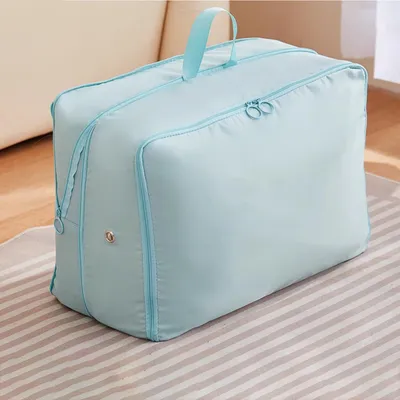 Image de Pssopp Sac de rangement pour courtepointe, vêtements et linge de lit, sac portable à large poignée, pour un accès facile aux paquets (S)