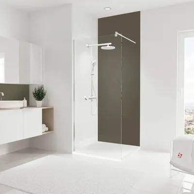 Produktbild von SCHULTE Duschrückwand DecoDesign ExpressPlus Unifarbe Taupe 255 x 90 cm EP1900918 678