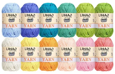 Produktbild von Häkelwolle 12 Knäuel für Amigurumi | Strickgarn für Anfänger | DIY | 12 x 15 g