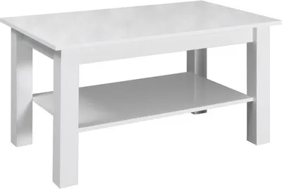 Image de Table basse avec étagère DASSEL 1 - blanc brillant