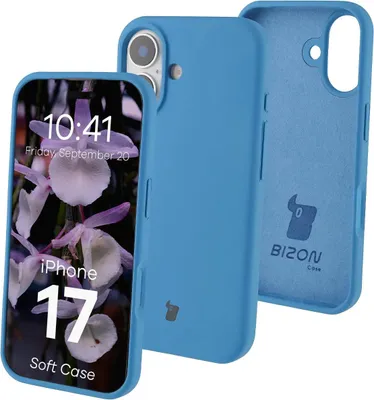 Produktbild von Silikon Handyhülle für iPhone 17, Bizon Soft Case, Blau