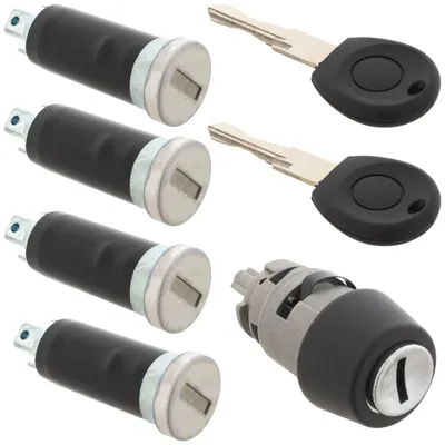 Produktbild von VW Transporter T4 90-03 Zündschlosseinsatz + 4x Türschlosseinsatz, 5-teiliges Set