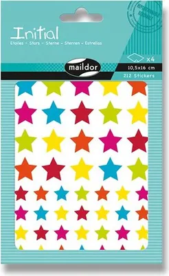 Obrázek produktu pro Samolepky Maildor Initial Vícebarevné hvězdy