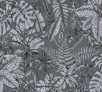 Produktbild von Daniel Hechter Dschungeltapete tropische Tapete Vliestapete grau weiß 10,05 m x 0,53 m