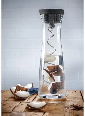 Productafbeelding van WMF Karaf / Waterkaraf - Basic - Drupvrij - Incl. Fruitfilter - Zwart / Zilver - 1.5 liter