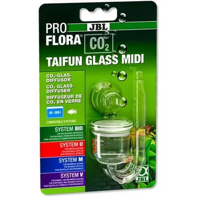 Produktbild von JBL PROFLORA CO2 TAIFUN GLASS, Schwarz, Transparent, Weiß, Keramik, Glas, Frischwasser, Salzwasser, 1 Stück(e), 43,03 g, 96 mm