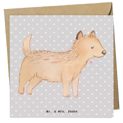 Produktbild von Mr. & Mrs. Panda Grußkarte Cairn Terrier Lebensretter - Grau Pastell - Geschenk, anlasskarte, doppelkarte, Glückwunschkarte, faltkarte, Klappkarte