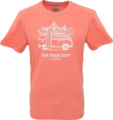Produktbild von Herren T-Shirt VW Bulli »SAN FRANCISCO« Rosa Weiß