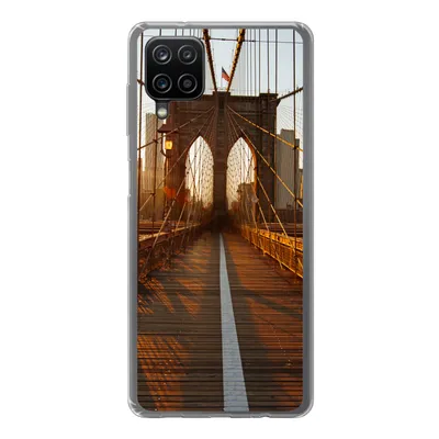 Produktbild von MuchoWow® Handyhülle Schutzhülle Hülle für Samsung Galaxy A12 Brooklyn Bridge in New York bei Sonnenuntergang Silikon Softcase Handy Hülle - Bild