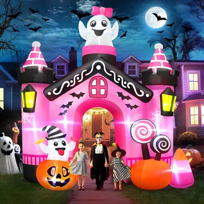 Opblaasbare Halloween-Bogen-Deko 3,3 m mit LED, Geist, Kürbis