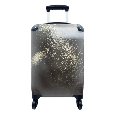 Produktbild von MuchoWow® Koffer Handgepäck Trolley Rollkoffer Kleine Reisekoffer mit 4 Rollen - Marmor - Gold - Schwarz - Luxus - Cabin Size < 55x40x23 cm & 55x40x20 cm - Fotokoffer - Kabinenkoffer - Boardgepäck - Reise-Box - Reisekoffer - Reisegepäck - Koffer mit Bild - Trolley für Kinder