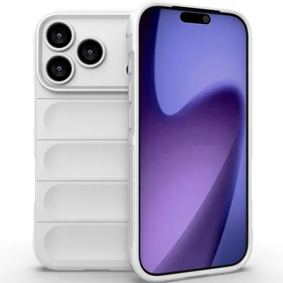 Produktbild von Handyhülle für iPhone 17 Pro Weich TPU Silikon Stossfest Anti-rutsch Hülle Weiß