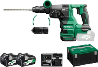 Produktbild von Hikoki Młotowiertarka 36V Dh3628Dcwrz 3,2J 2X2,5Ah Bl Multivolt Hitsystem +Uchwyt 13Mm