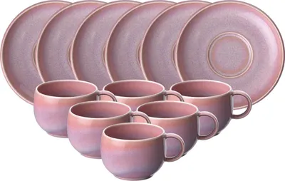 Produktbild von like. by Villeroy & Boch Perlemor Coral Espressotasse mit Untertasse 60 ml 6er Set