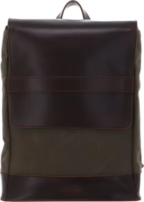 Produktbild von BUCKLE & SEAM Laptoprucksack Rucksack mit Laptopfach Morris Blu Canvas Backpack Royal Green khaki braun