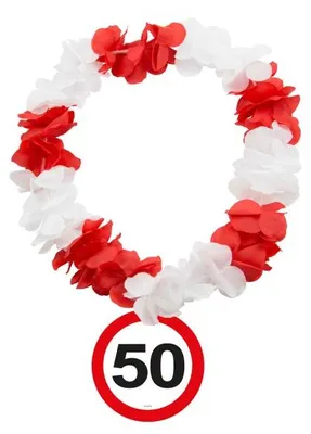 Produktbild von 50. Geburtstag Verkehrsschild Hawaiikette