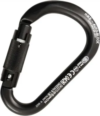 Image de Mousqueton en aluminium HMS TWIST LOCK noir