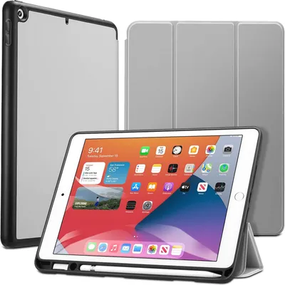 Produktbild von Geschlossene Hülle Grau Für Ipad 8/7 10.2'