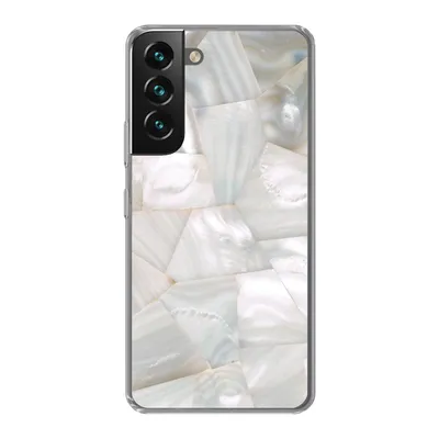Produktbild von MuchoWow® Handyhülle Schutzhülle Hülle für Samsung Galaxy S22 Plus Naturstein - Perlmutt - Weiß Silikon Softcase Handy Hülle - Schutzabdeckung