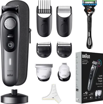 Produktbild von Braun Beard Trimmer and Hair Clipper for Men with 40 Settings and Accessories - BT9420 NEW