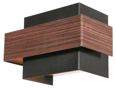 Obrázok produktu pre Steinhauer - nástenná lampa - Muro - drevo čierna - kov - G9 - 3368E