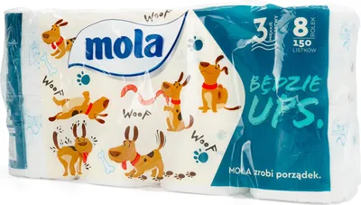 Produktbild von Mola Will UPS Toilettenpapier, 3w Zellulose 8 Stk.