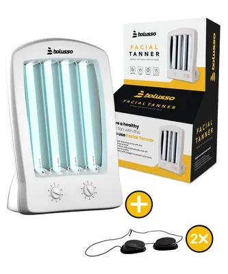 Produktbild von Bolusso 4 Röhren-Gesichtsbräuner mit Memory-Funktion | Eingebauter Timer | 2 Schutzbrillen für sicheres und effektives Bräunen zu Hause | Kompaktes und tragbares Design für eine natürliche Bräune